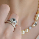 POT South sea pearl diamond ring　R2601-010