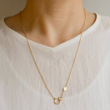 hung diamond clasp chain necklace