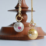 clavo south sea pearl ruby pendant top T2607-003