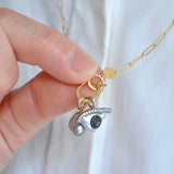 POT South sea pearl diamond pendant top　T2601-008