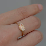 branche fire opal diamond ring