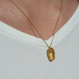 branche fire opal diamond necklace