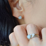 lucent aquamarine earrings  LC01-AQU-001