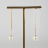 akoya pearl chain earrings