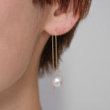 akoya pearl chain earrings