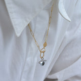 POT South sea pearl diamond pendant top　T2601-008