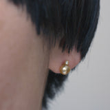baby kidny south sea pearl diamond earrings
