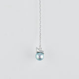 baby kidny black south sea pearl diamond chain earrings