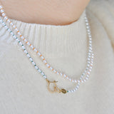 colored knots pearl necklace　FW45-017D-CT