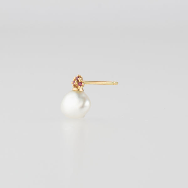 ballon south sea pearl ruby earrings