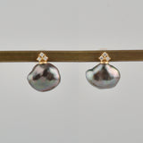ballon south sea pearl diamond earrings BL01-B-035