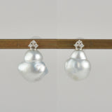 ballon south sea pearl diamond earrings BL01-W-021-PT