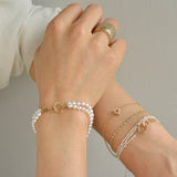 hung fresh water pearl bracelet CH09-017D-FW045