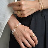 hung fresh water pearl bracelet CH09-017D-FW045