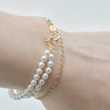 hung fresh water pearl bracelet CH09-017D-FW045