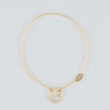 hung diamond clasp chain bracelet CH09-017D