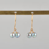 baby akoya pearl hook earrings