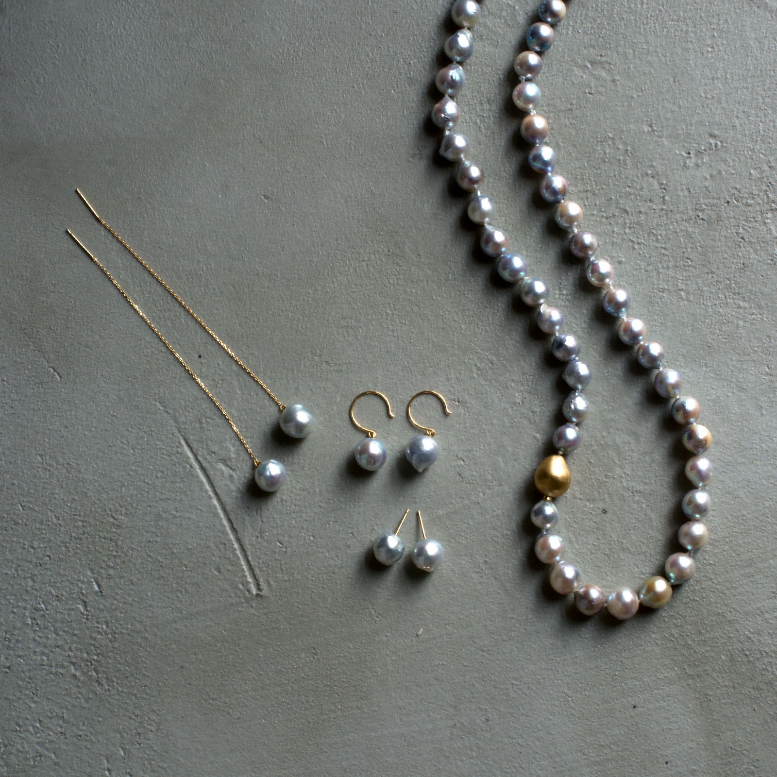 baroque akoya pearl stud earrings – shinkai jewelry