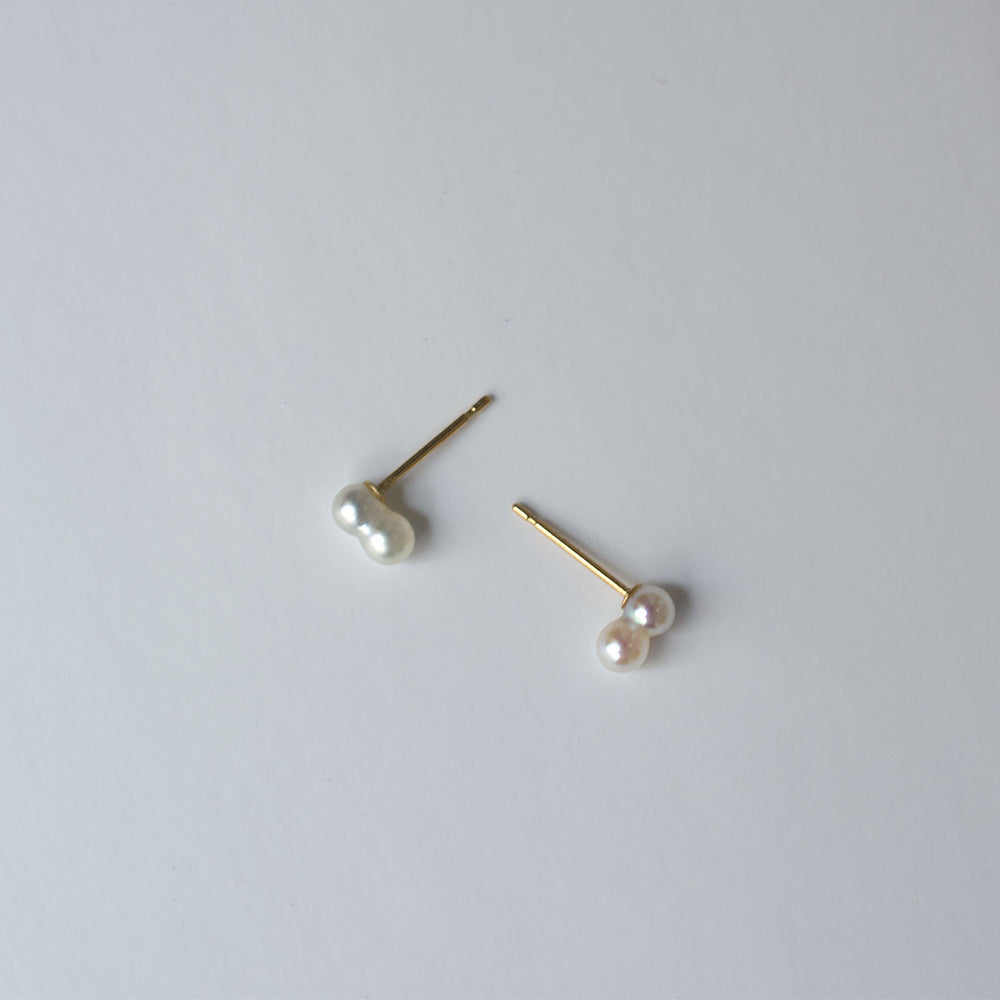 専用❗️shinkai   Baby akoya pearlピアス  片方用 baby akoya twin pearl earrings – shinkai jewelry