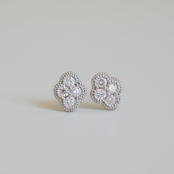 bloom diamond stud earrings