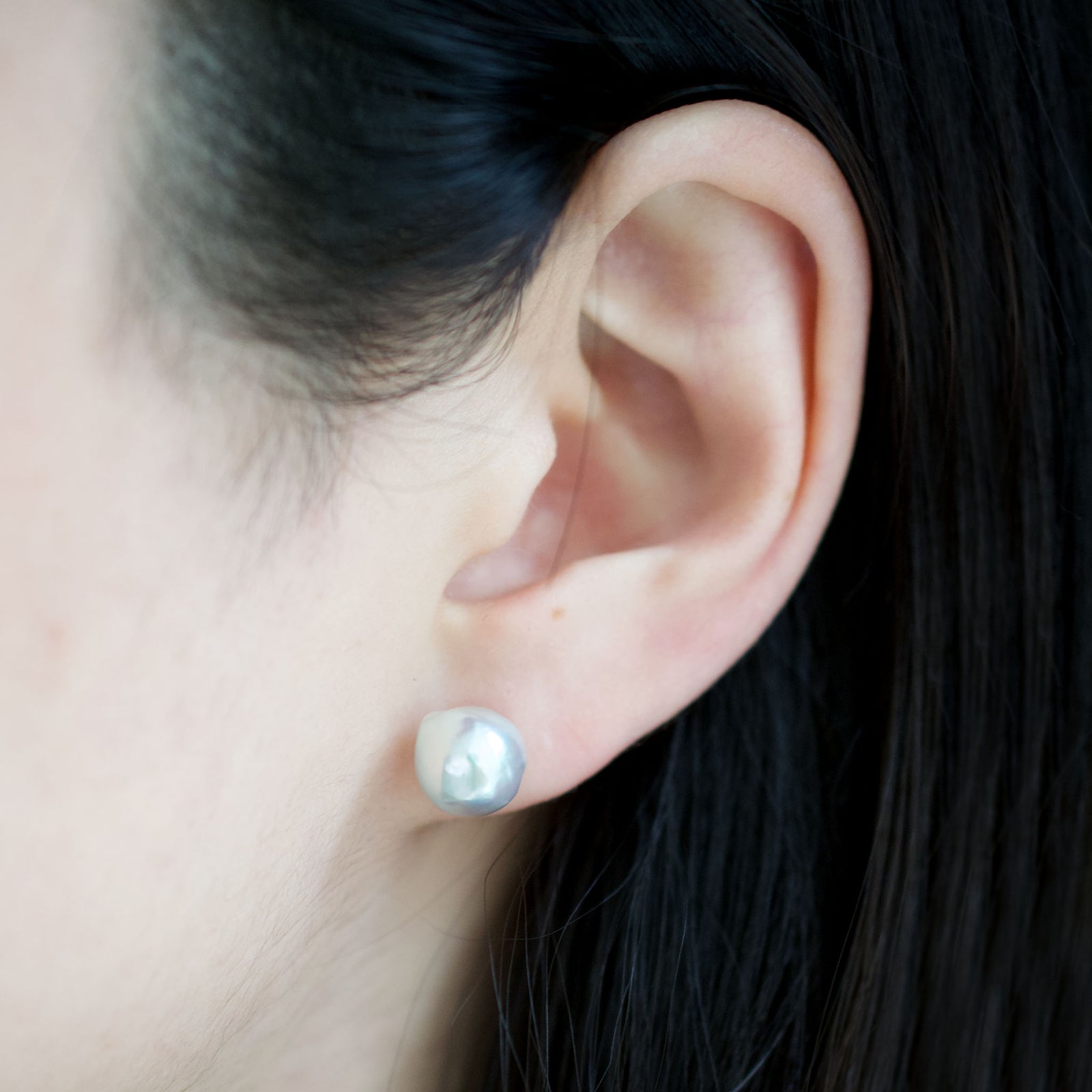 baroque akoya pearl stud earrings – shinkai jewelry