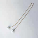baby akoya pearl chain earrings