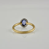 swirl sapphire diamond ring