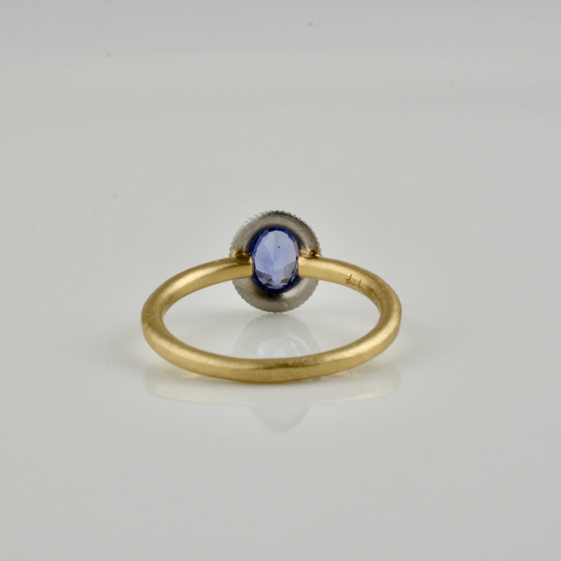 swirl sapphire diamond ring