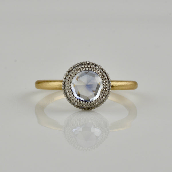 swirl sapphire diamond ring