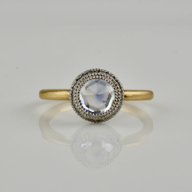 swirl sapphire diamond ring