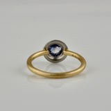 swirl sapphire diamond ring