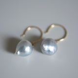 baroque akoya pearl hook earrings