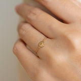 anemone diamond chain ring