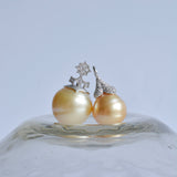 pave south sea pearl diamond pendant top T2601-004
