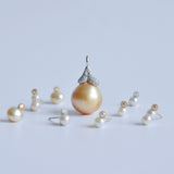 pave south sea pearl diamond pendant top T2601-004