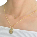 hung diamond clasp yellow sapphire necklace