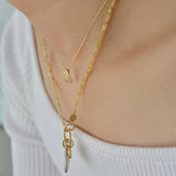hung diamond clasp yellow sapphire necklace