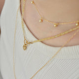 hung diamond clasp yellow sapphire necklace