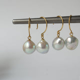 baroque akoya pearl hook earrings