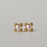 Christmas Limited Collection - spread freshwater pearl earrings