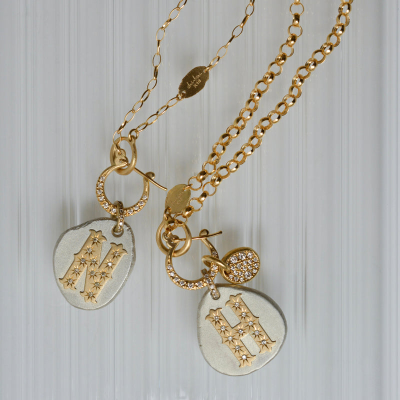 hung diamond clasp chain necklace 21015S
