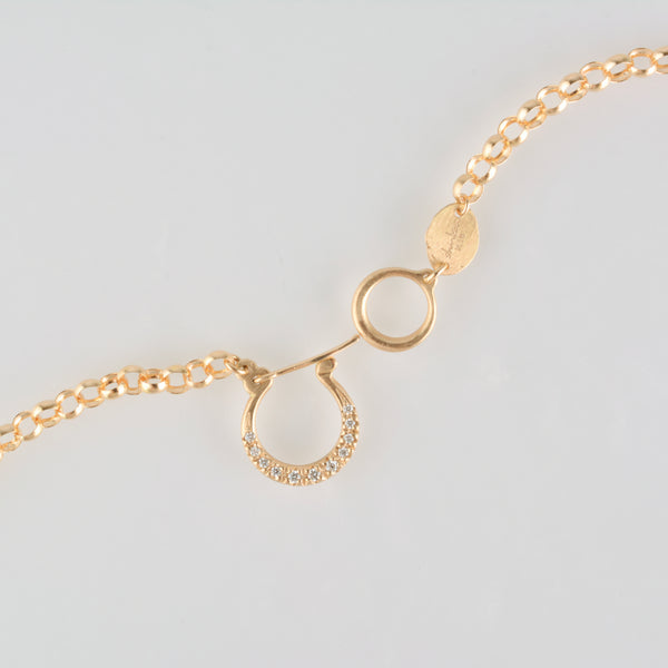 hung diamond clasp chain necklace 21015S