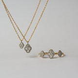 bloom diamond necklace YG PT