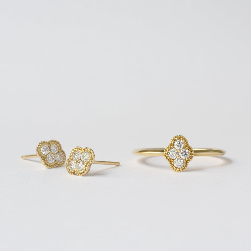 bloom diamond stud earrings