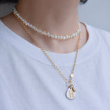 hung diamond clasp chain necklace 21015S