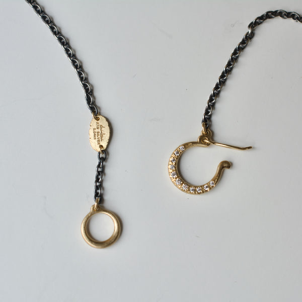 design clasp silver chain necklace 45