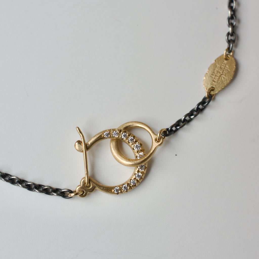design clasp silver chain necklace 60