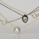 face south sea pearl diamond necklace