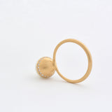 collet akoya pearl ring