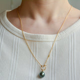 dots south sea pearl diamond pendant top DT07-B-007